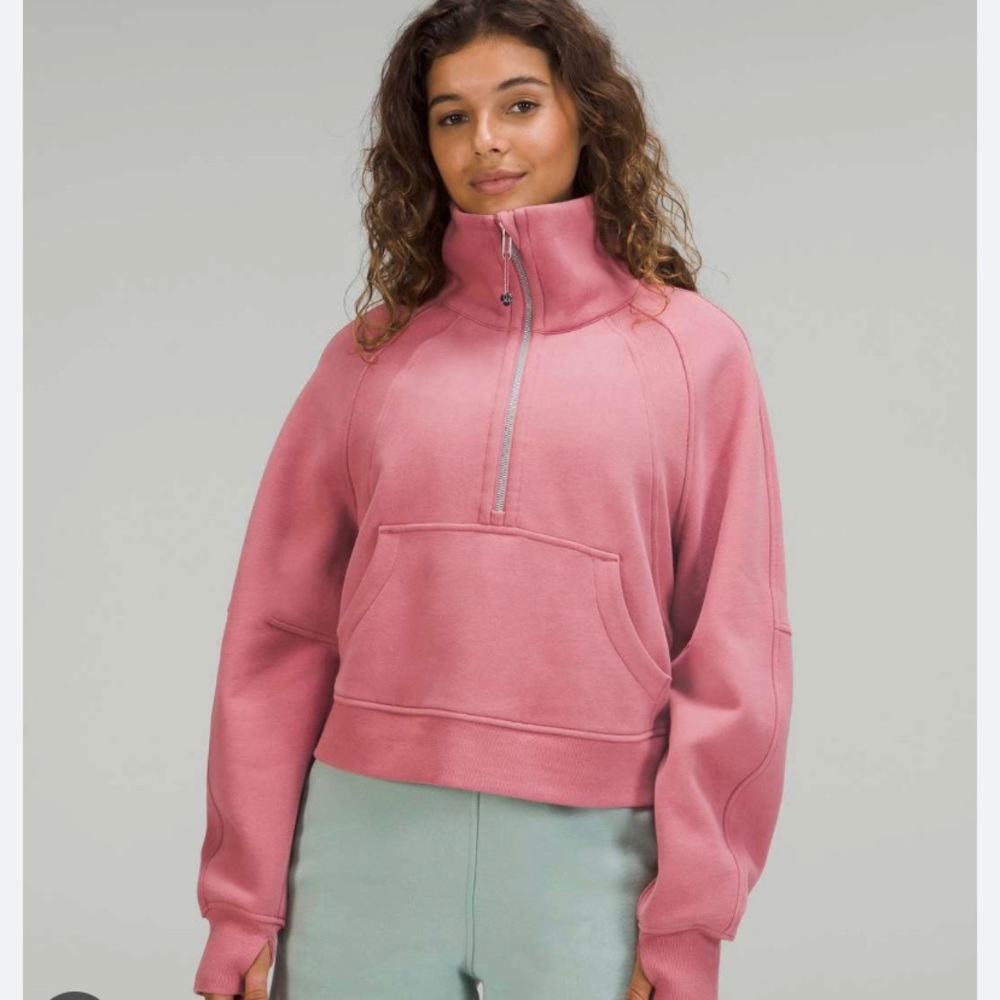 Lululemon oversized crop scuba half zip size Xs/small -
